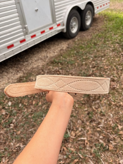 A custom leather belt